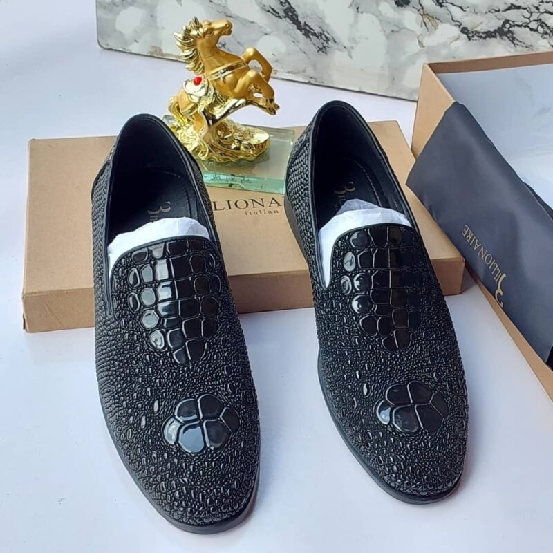 BLACK BILLIONAIRE LEATHER SHOE