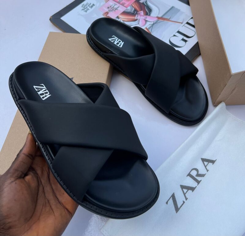 Zara top quality leather slippers