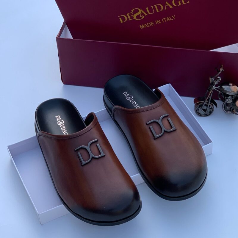 Desaudage mule leather half shoe