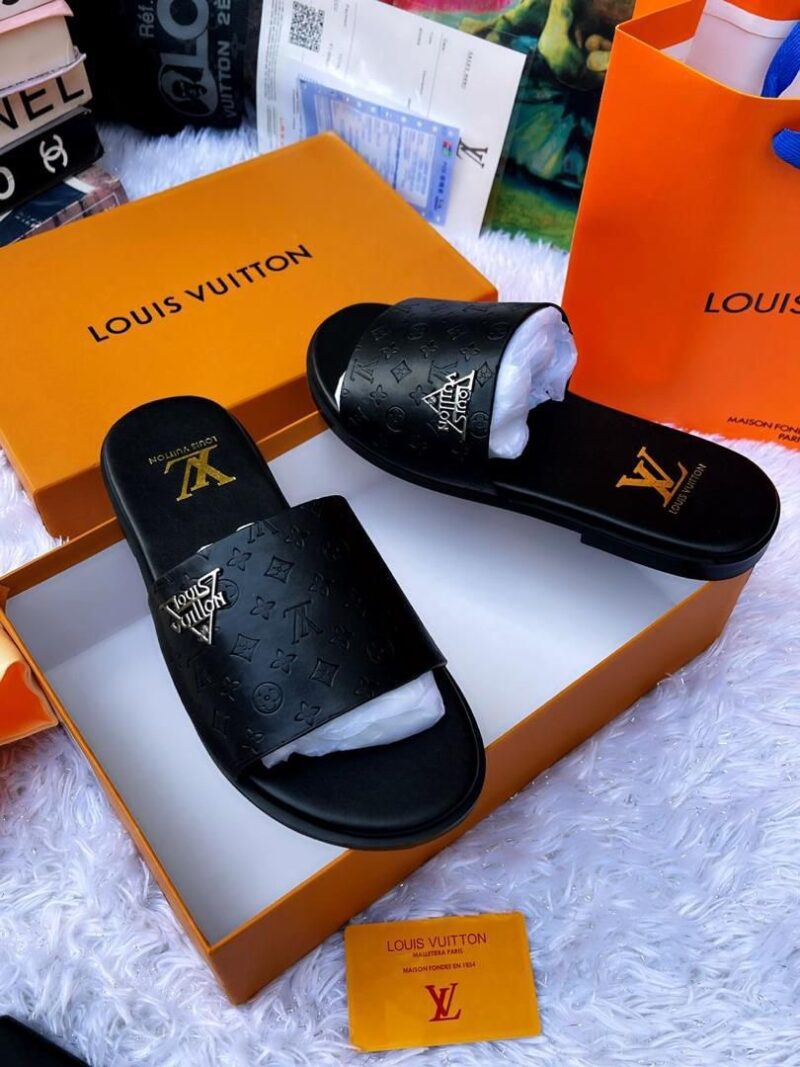 Louis Vuitton leather slippers