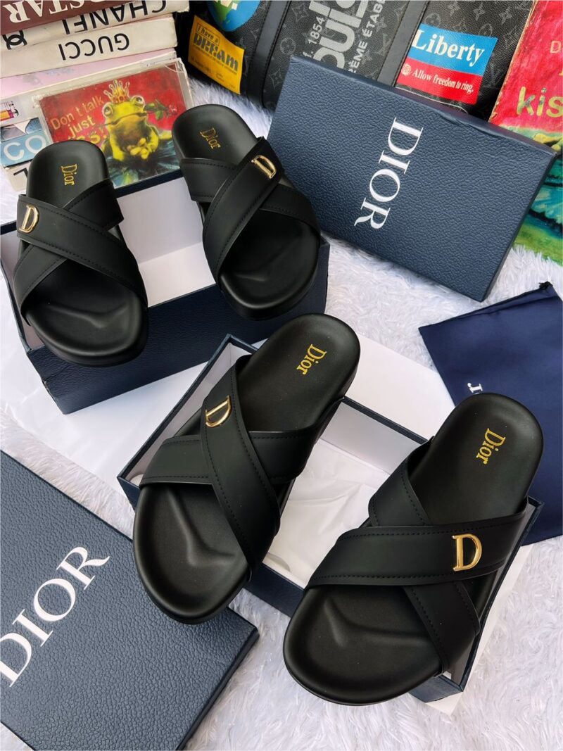 Dior leather slippers