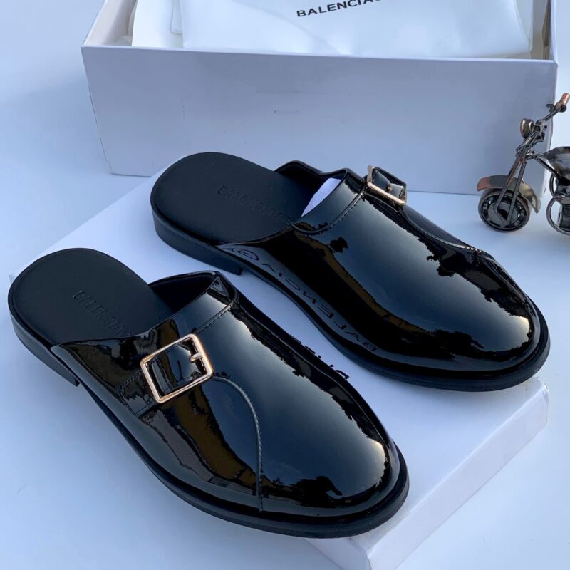 Balenciaga leather half shoe