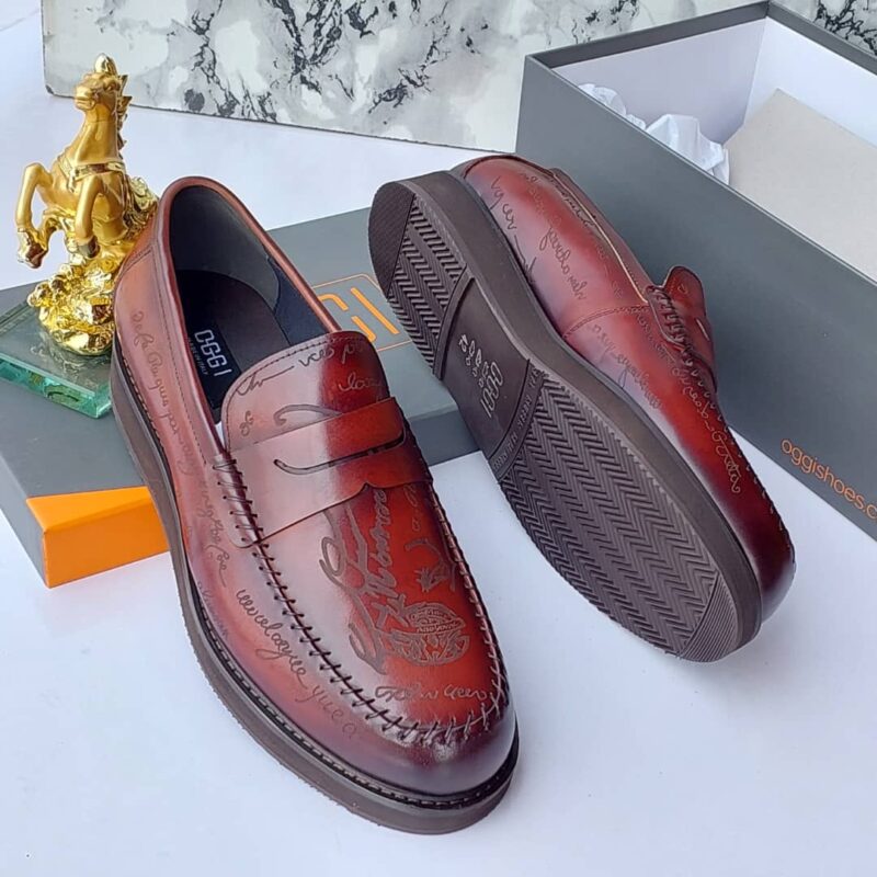 Oggi leather wine brown shoe