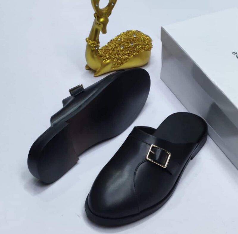 Balenciaga leather quality half shoe