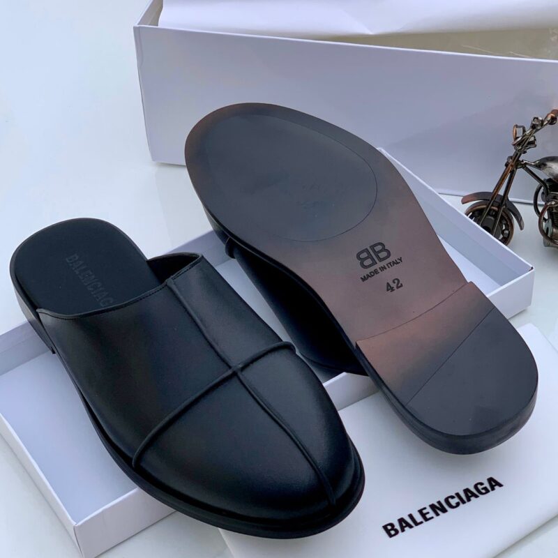 Balenciaga leather half shoe