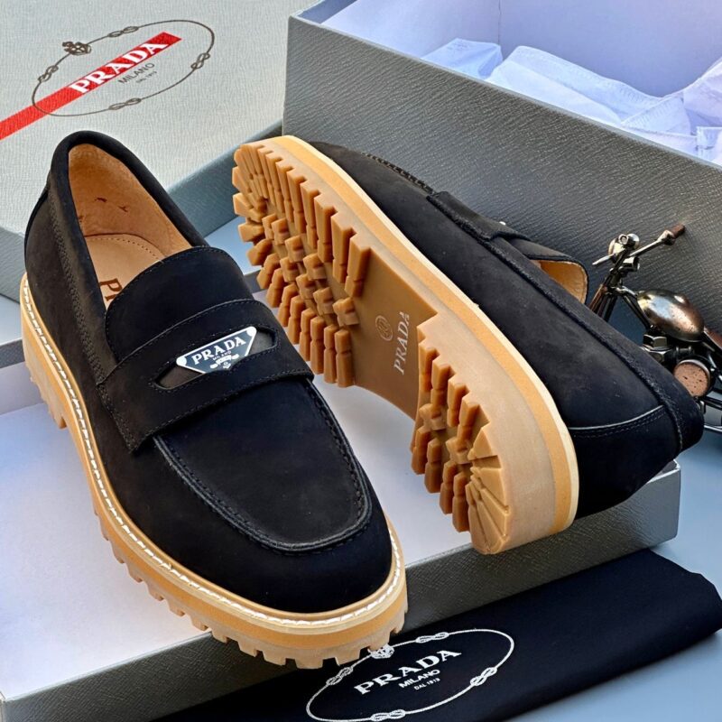 Prada leather x nubuck top quality shoe