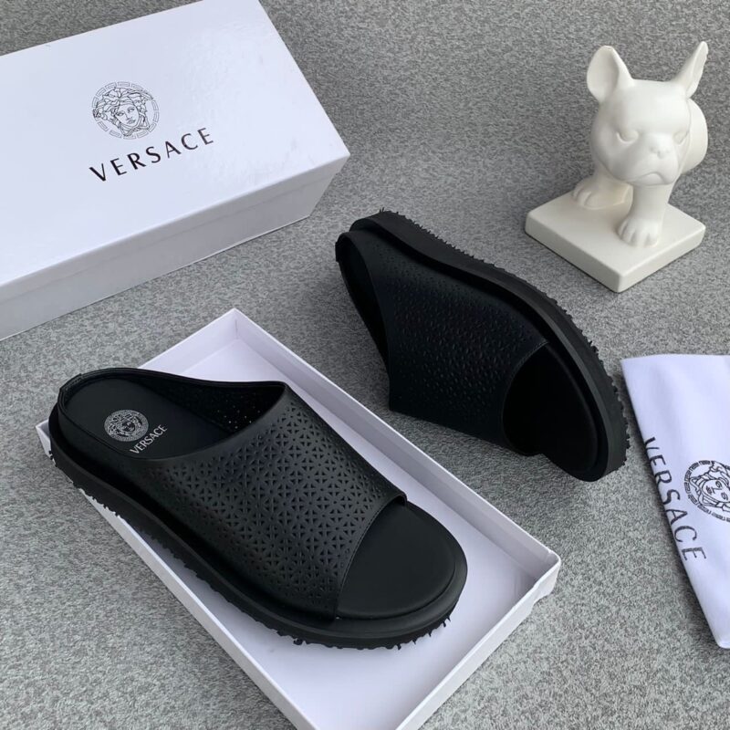 Versace high quality leather slippers