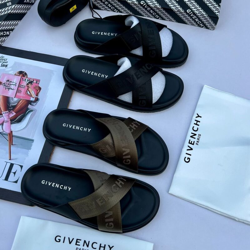 Givenchy Cross Leather Slippers - Image 3