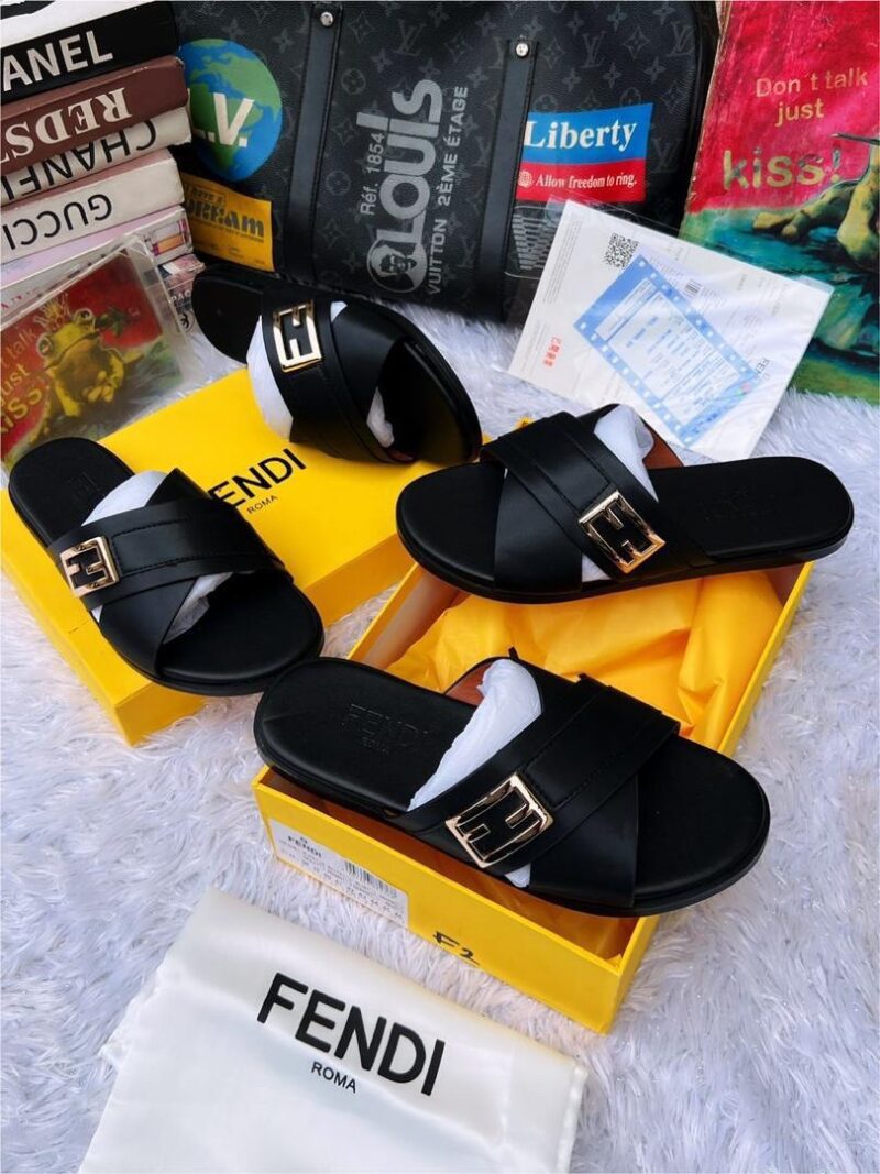 Fendi Top Quality Leathers Slippers