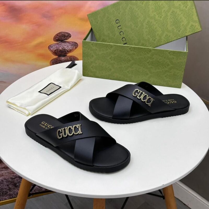 Gucci high quality leather slippers