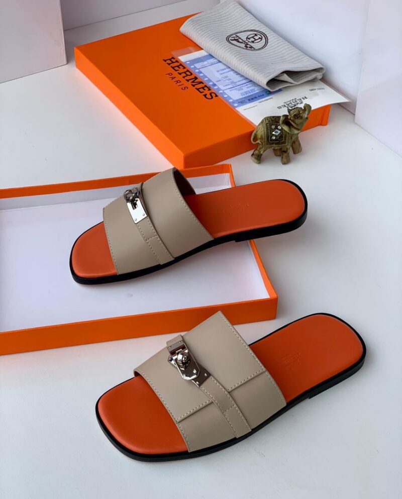 Hermes Top Quality Leather Slippers