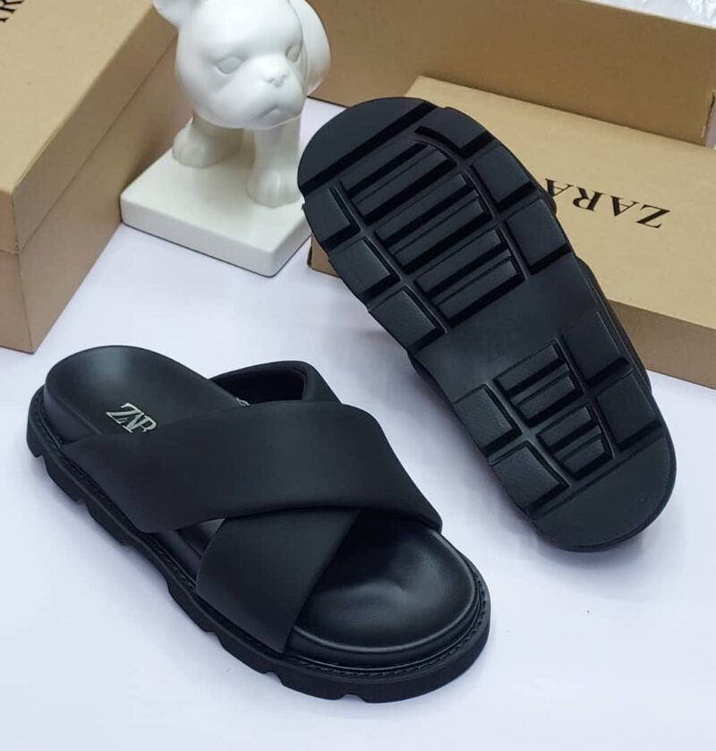 Zara Top Quality Leather Slippers