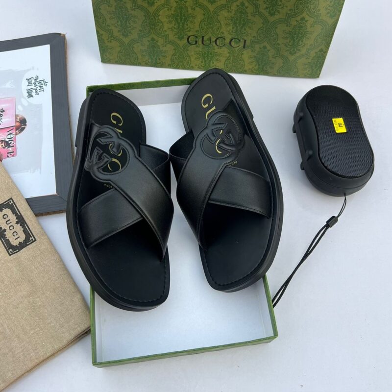 Gucci High Quality Leather Slippers