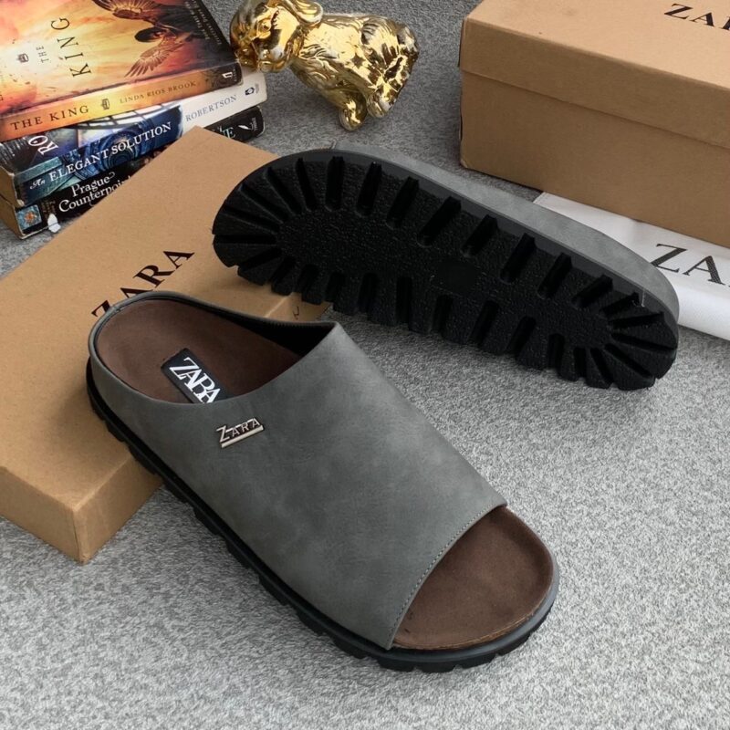 Zara-high quality leather slippers