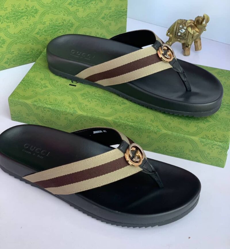 Gucci Top Quality Leather Slippers