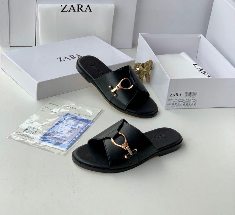 Zara Top Quality Leather Slippers