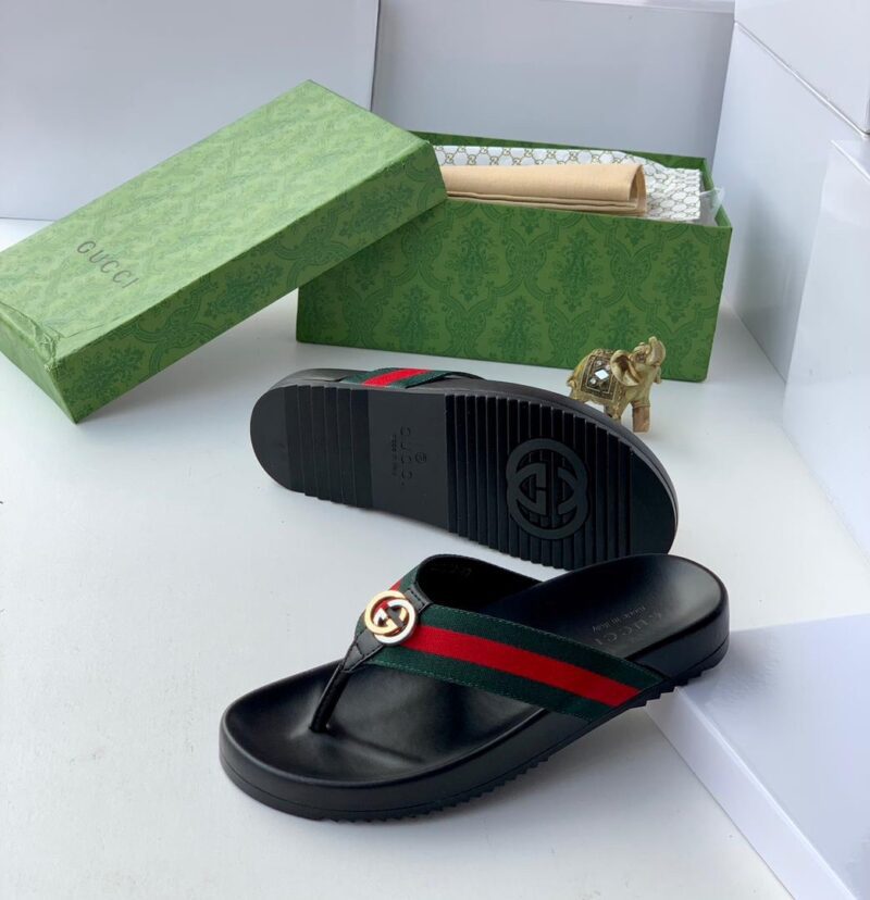 Gucci Top Quality Leather Slippers - Image 2