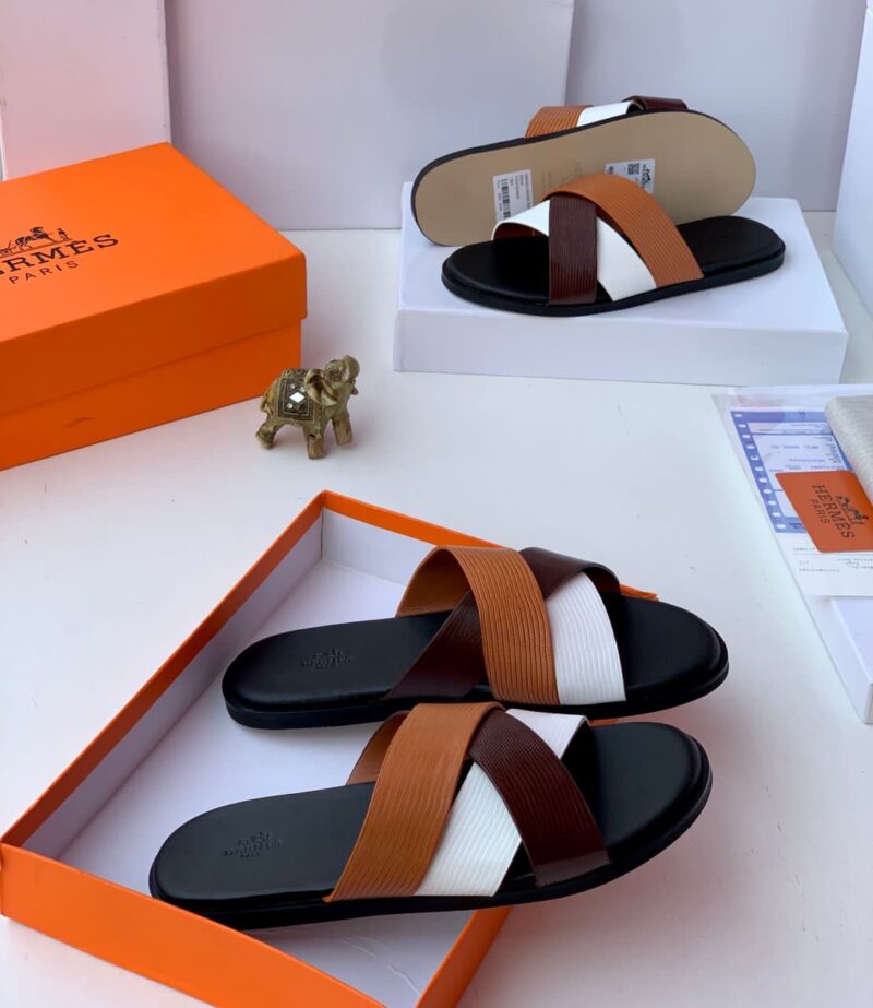 Hermes Top Quality Cross Slippers - Image 2