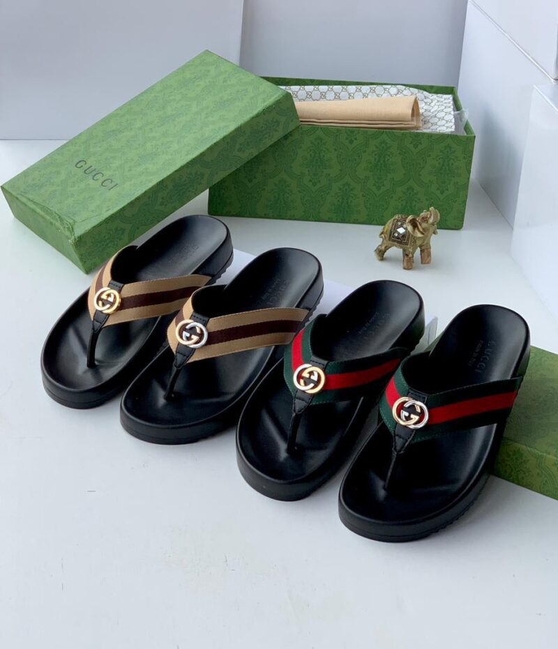 Gucci Top Quality Leather Slippers