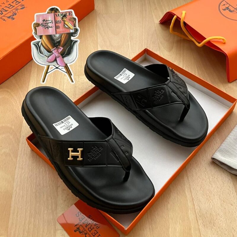 Hms Top Quality Leather Slippers