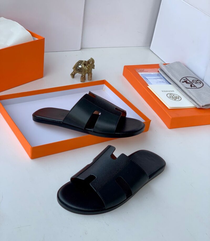 Hermes Top Quality Leather Slippers - Image 2