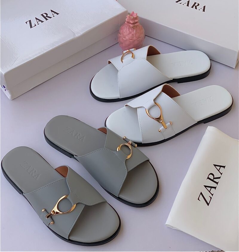 Za Top Quality Leather Slippers
