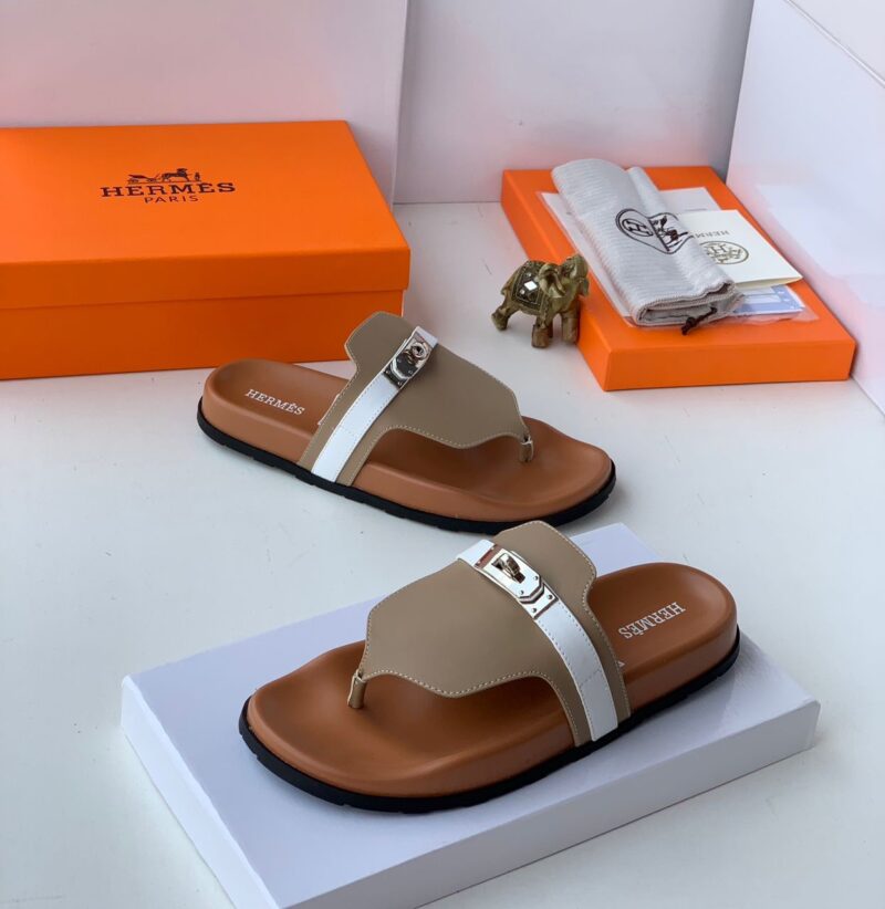 Hermes Top Quality Leather Slippers