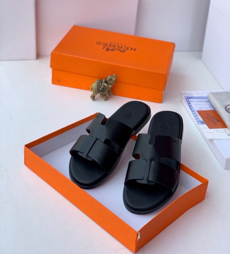 Hermes Designer Leather Slippers