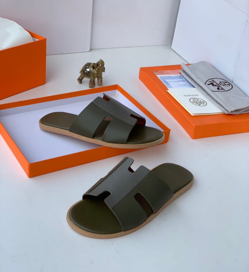 Hermes Top Quality Leather Slippers - Image 3