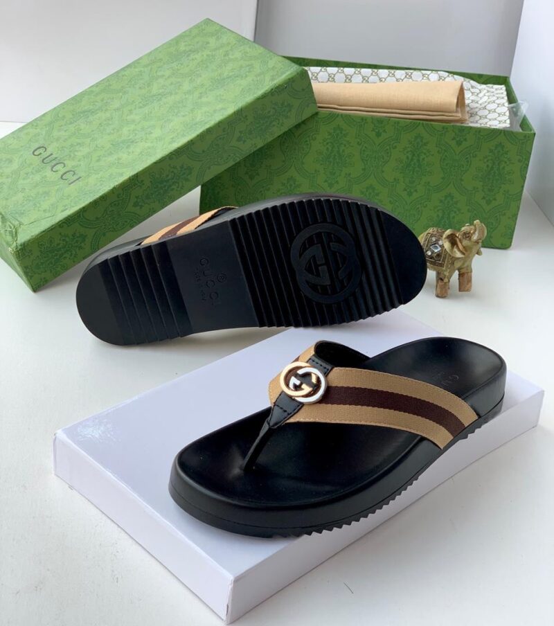 Gucci Top Quality Leather Slippers - Image 3