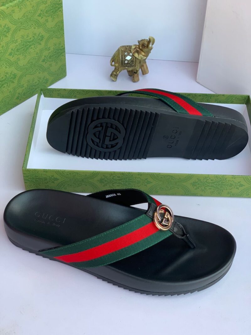 Gucci Top Quality Leather Slippers