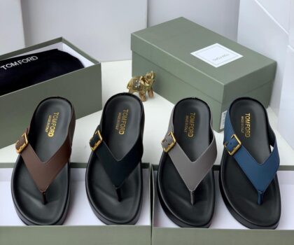 T.F Men's Designer Leather Slippers