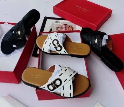 Ferragamo Men's Leather Slippers