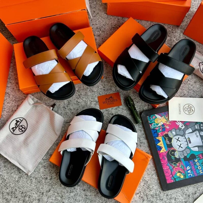 Hs Designer Leather Slippers