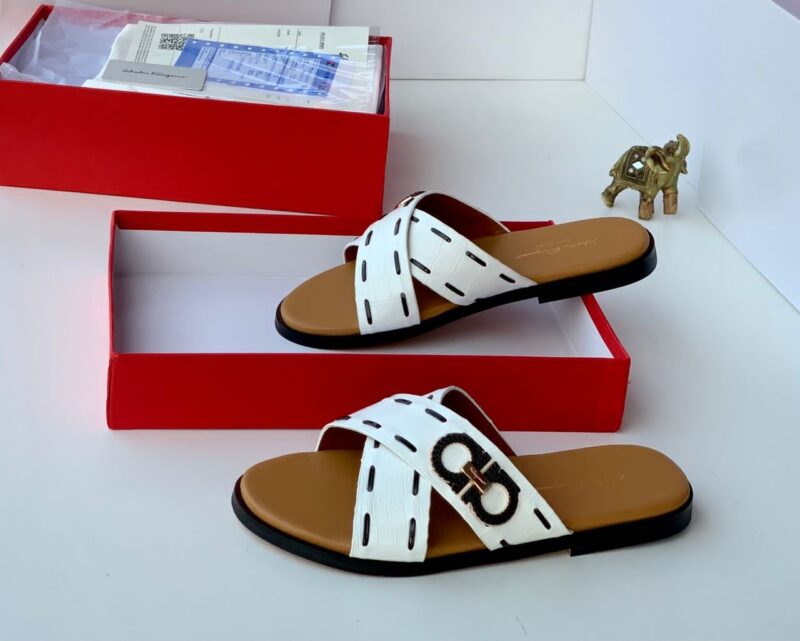 Ferragamo Men's Leather Slippers - Image 2
