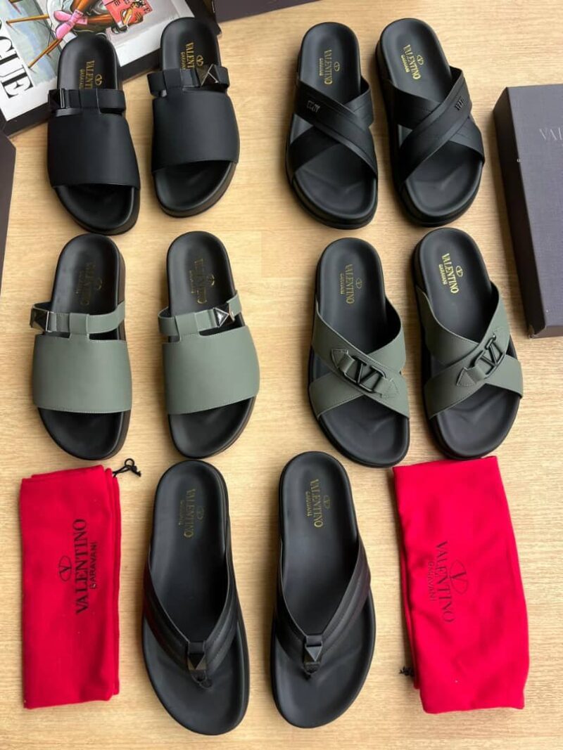 Valentino Men's Designer Leather Slippers
