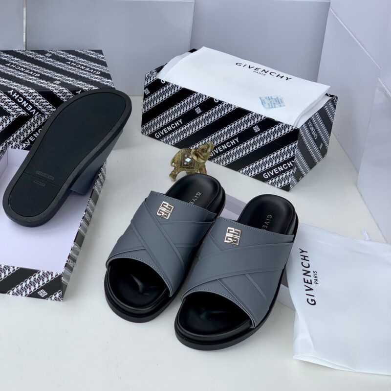 Gv Men's Designer Leather Slippers - Image 2
