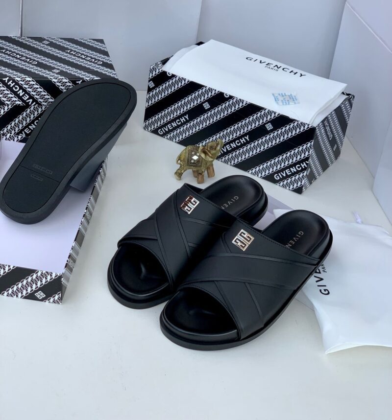Gv Men's Designer Leather Slippers - Image 3