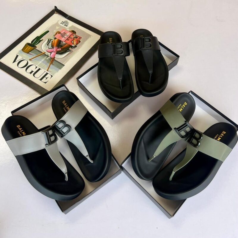 Balms Designer Leather Slippers