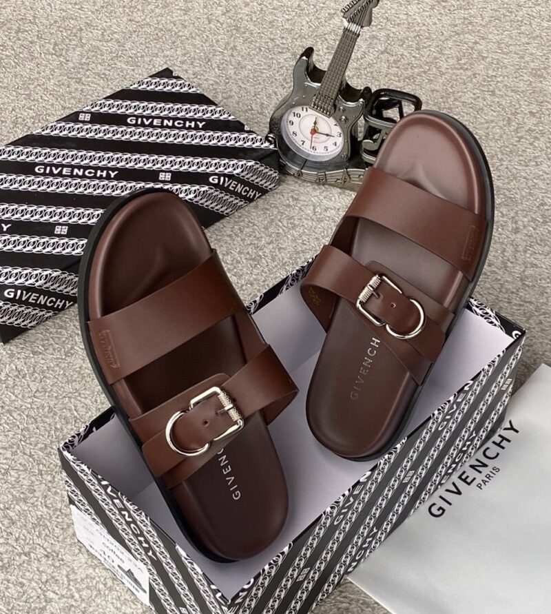 Gv Men's Designer Leather Slippers - Image 2