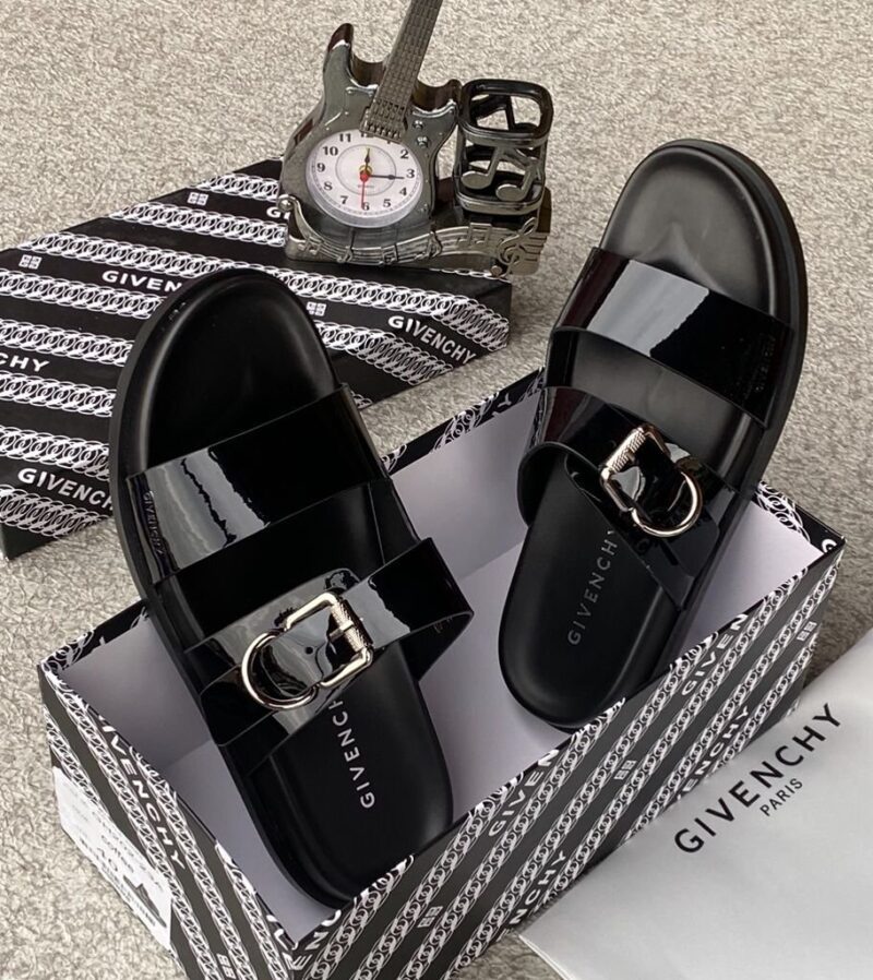 Gv Men's Designer Leather Slippers - Image 2