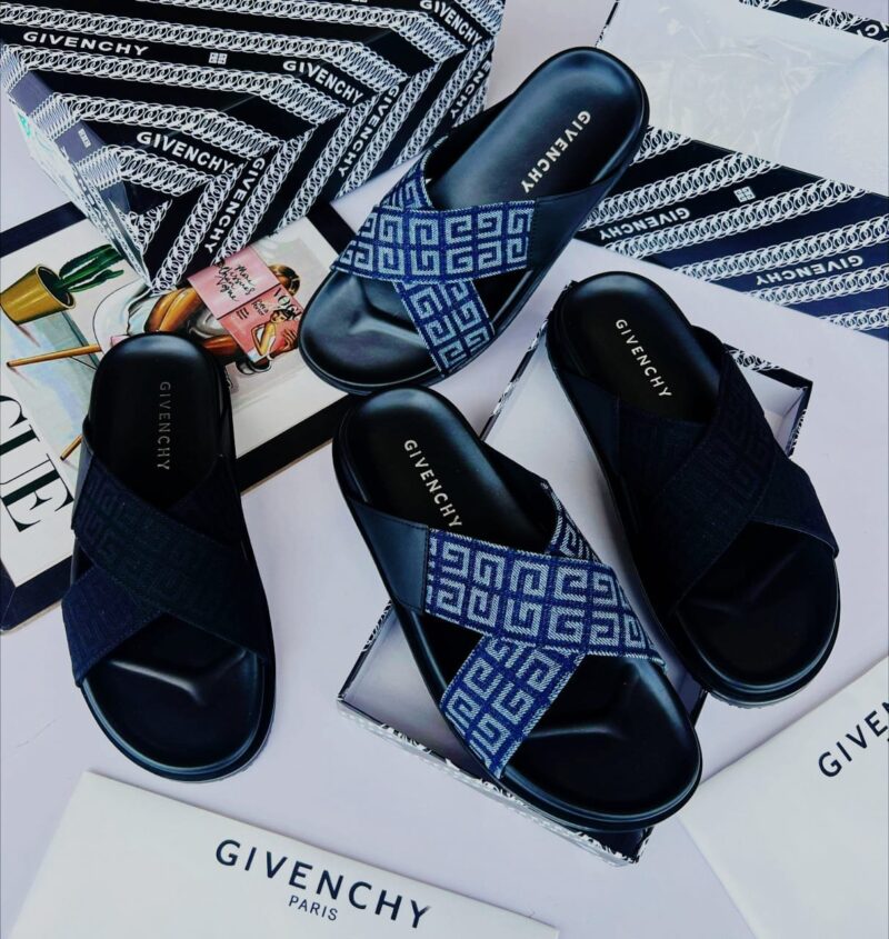 Gv Men's Designer Leather Slippers