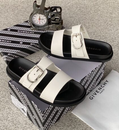 Gv Men's Designer Leather Slippers