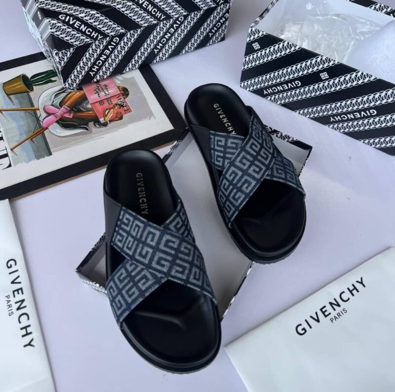 Gv Men's Designer Leather Slippers - Image 3