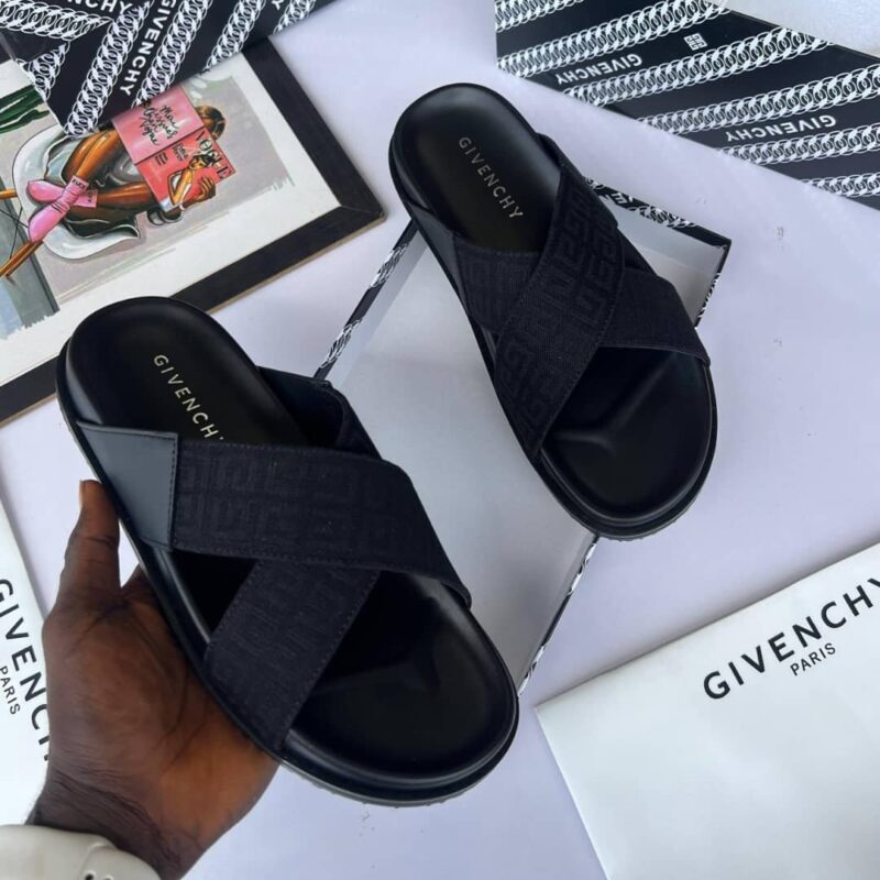 Gv Men's Designer Leather Slippers - Image 2