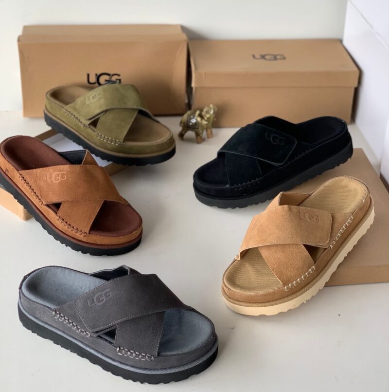 Luxury Leather Cross Slippers
