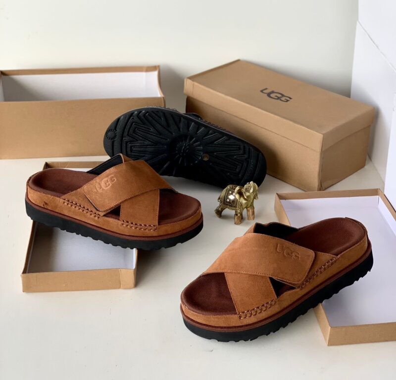 Luxury Leather Cross Slippers - Image 5