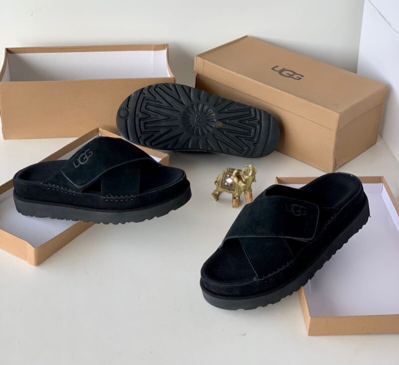 Luxury Leather Cross Slippers - Image 2
