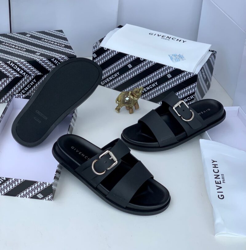 Gv Men's Designer Leather Slippers