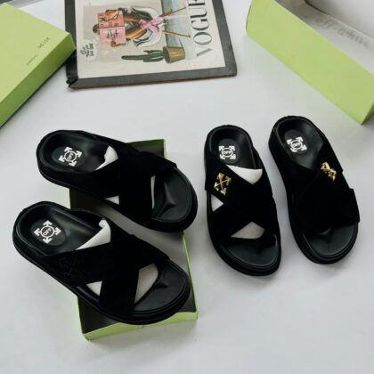 Off white Luxury Leather Slippers